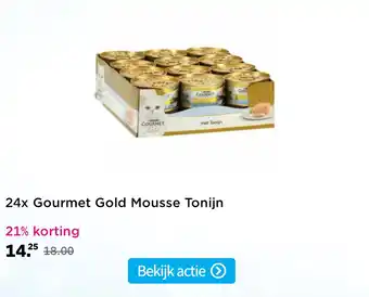 Plein.nl 24x Gourmet Gold Mousse Tonijn 85 aanbieding