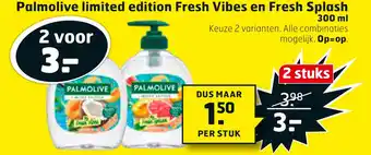 Trekpleister Palmolive limited edition Fresh Vibes en Fresh Splash aanbieding