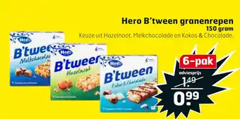 Trekpleister Hero B'tween granenrepen aanbieding