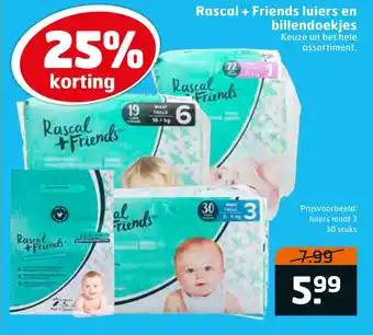 Trekpleister Rascal + Friends luiers en billendoekjes aanbieding