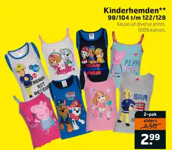 Trekpleister Kinderhemden aanbieding