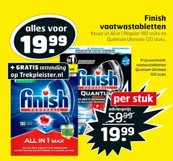 Trekpleister Finish vaatwastabletten aanbieding