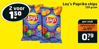 Trekpleister Lay's Paprika chips aanbieding