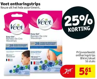 Kruidvat Veet ontharingstrips assortiment aanbieding