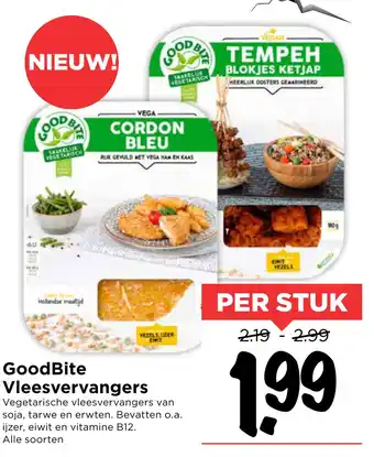 Vomar Voordeelmarkt GoodBite Vleesvervangers aanbieding