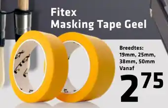 De voordeelmarkt Fitex Masking Tape Geel aanbieding