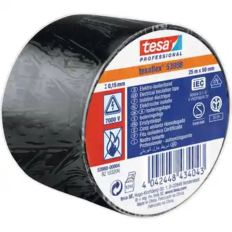 Conrad Tesa 53988-00004-00 isolatietape tesa professional zwart (l x b) 25 m x 50 mm 1 stuk(s) aanbieding