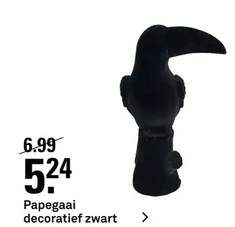 Karwei Papegaai decoratief zwart aanbieding