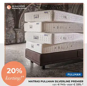 Slaapboulevard Kwakernaat Matras Pullman Silverline Premier aanbieding