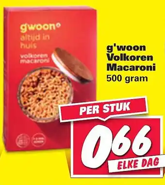 Nettorama g'woon Volkoren Macaroni aanbieding