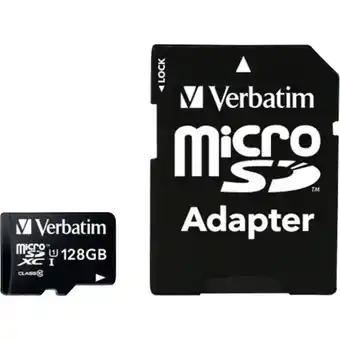 Conrad Verbatim premium microsdxc-kaart 128 gb class 10 incl. sd-adapter aanbieding