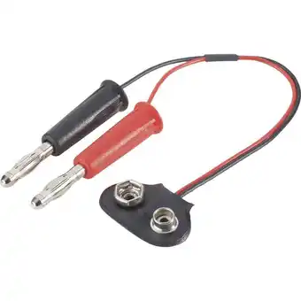 Conrad Modelcraft laadkabel [2x bananenstekker - 1x 9 v batterij (blok) aansluiting] 25.00 cm 0.25 mm² 208286 aanbieding