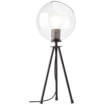 Conrad Brilliant afton 94961/06 tafellamp e27 zwart, transparant aanbieding