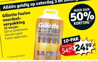 Kruidvat Gillette Fusion voordeel-verpakkind aanbieding