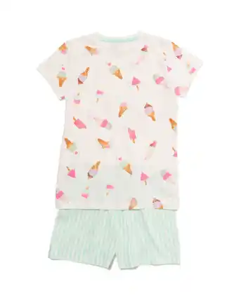 HEMA Hema kinder shortama ijsjes gebroken wit (gebroken wit) aanbieding