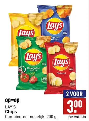 ALDI LAY'S Chips 200 g aanbieding