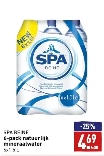 ALDI SPA REINE 6-pack natuurlijk mineraalwater 6x1.5 l aanbieding