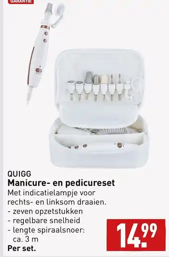 ALDI QUIGG Manicure- en pedicureset aanbieding