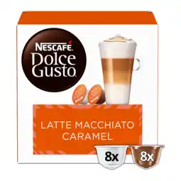 Koffievoordeel.nl Dolce gusto - latte macchiato caramel - 16 dg cups aanbieding