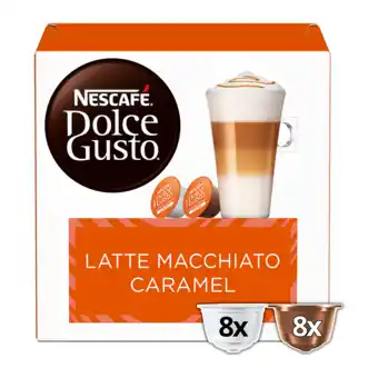 Koffievoordeel.nl Dolce gusto - latte macchiato caramel - 16 dg cups aanbieding