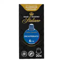 Koffievoordeel.nl Gran maestro italiano - decaffeinato - 20 cups aanbieding