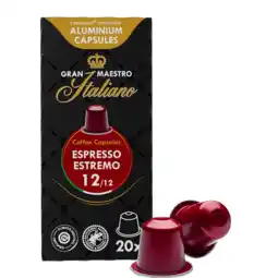 Koffievoordeel.nl Gran maestro italiano - espresso estremo - 20 cups aanbieding
