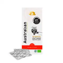 Koffievoordeel.nl Australian - e.s.e. servings - dark roast (organic) aanbieding