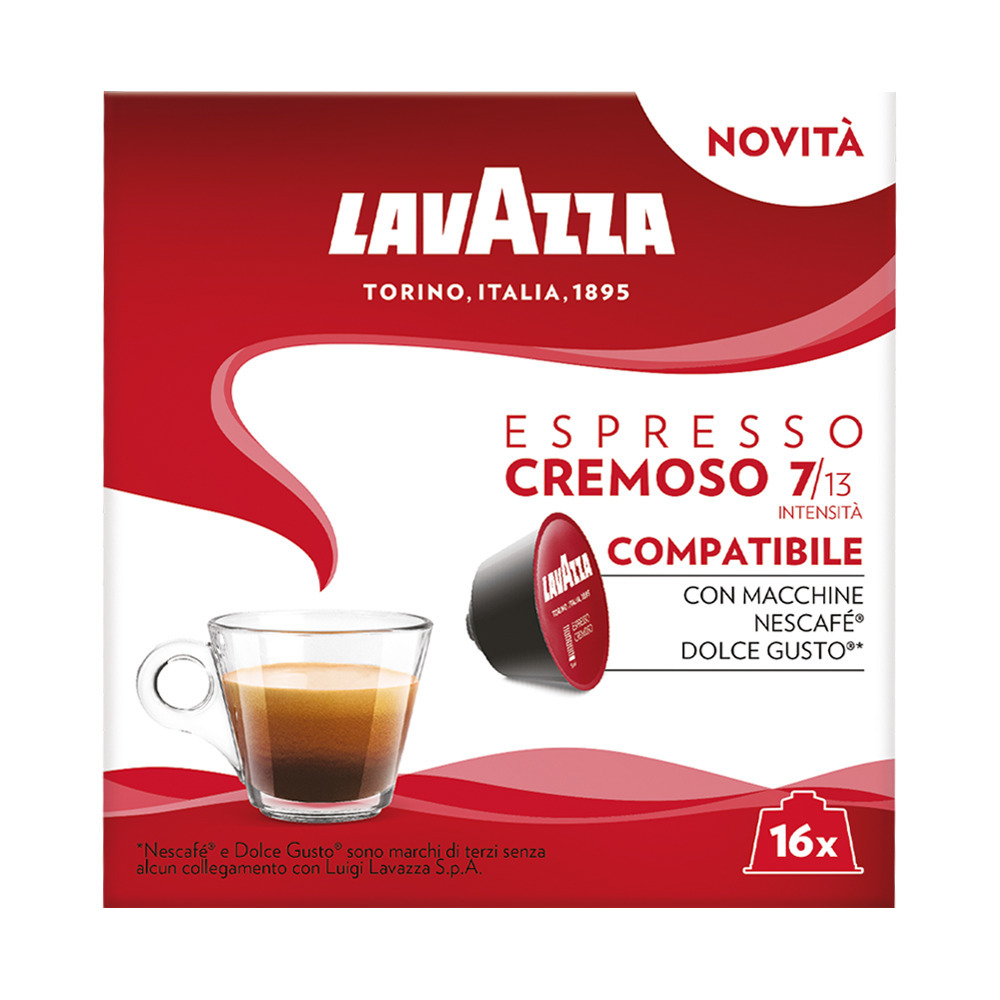 Lavazza espresso cremoso 16 dg cups aanbieding bij Koffievoordeel.nl
