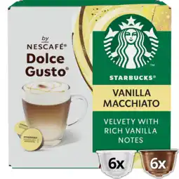 Koffievoordeel.nl Starbucks - vanilla macchiato - 12 dg cups aanbieding