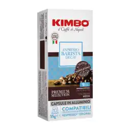 Koffievoordeel.nl Kimbo espresso barista decaf - 10 cups aanbieding