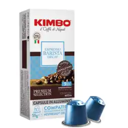 Koffievoordeel.nl Kimbo espresso barista decaf - 10 cups aanbieding