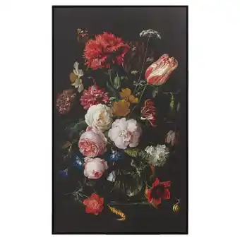 Leen Bakker Schilderij stilleven met bloemen - multikleur - 118x70 cm - leen bakker aanbieding