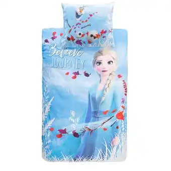 Leen Bakker Comfort dekbedovertrek disney frozen - lichtblauw - 140x200 cm - leen bakker aanbieding