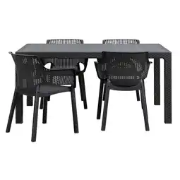 Leen Bakker Keter tuinset eva-melody - antraciet - 5-delig - leen bakker aanbieding