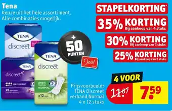 Kruidvat Tena assortiment aanbieding