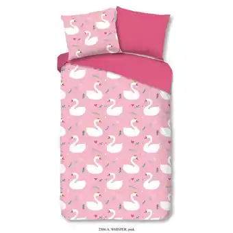 Leen Bakker Good morning kinderdekbedovertrek whisper - roze - 140x200/220 cm - leen bakker aanbieding