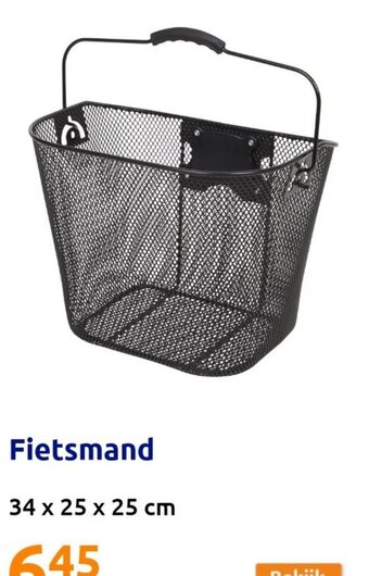 Action Fietsmand 32 x 25 x 25cm aanbieding