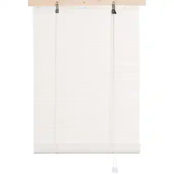 Leen Bakker Rolgordijn bamboe - wit - 60x130 cm - leen bakker aanbieding