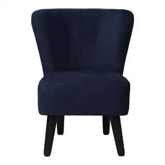 Leen Bakker Fauteuil halmstad - velvet - navy - leen bakker aanbieding