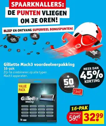 Kruidvat Gillette Mash 3 voordeelverpakking 16-pak aanbieding