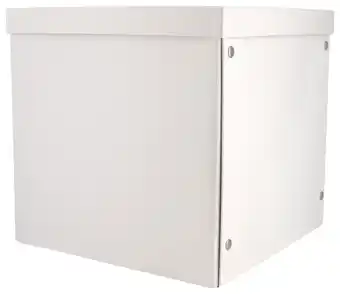 HEMA Hema opbergdoos karton kubus (wit) aanbieding