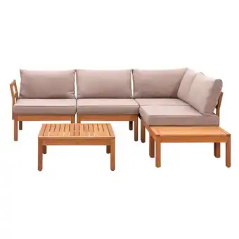 Leen Bakker Le sud modulaire loungeset orleàns v2 - taupe - 6-delig - leen bakker aanbieding