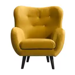 Leen Bakker Fauteuil viborg - stof - geel - leen bakker aanbieding