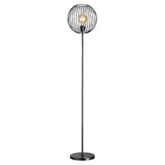 Leen Bakker Vloerlamp xavier - zwart - 155xø30 cm - leen bakker aanbieding