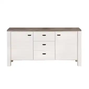 Leen Bakker Dressoir lynn - wit - 84x170x50 cm - leen bakker aanbieding