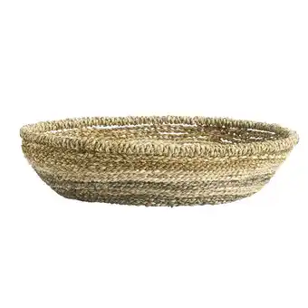 Leen Bakker Mand rustic - naturel/grijs - zeegras - 12xø43 cm - leen bakker aanbieding