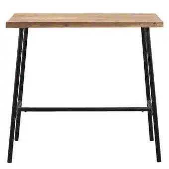 Leen Bakker Bartafel jimmy - zwart/naturel - 105x60x110 cm - leen bakker aanbieding