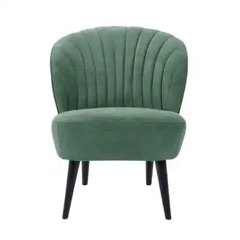 Leen Bakker Fauteuil ventura - stof - donkergroen - leen bakker aanbieding