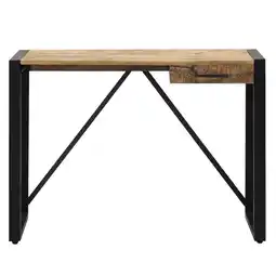 Leen Bakker Bureau kyan - zwart/naturel - 78x110x40 cm - leen bakker aanbieding