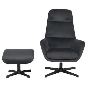 Leen Bakker Relaxfauteuil rafina - stof - donkergrijs - leen bakker aanbieding